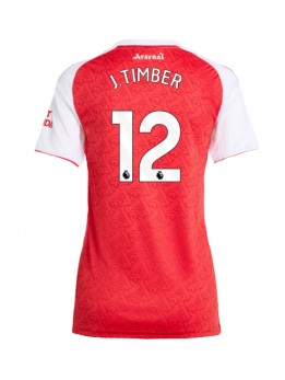 Billige Arsenal Jurrien Timber #12 Hjemmedrakt Dame 2025-26 Kortermet